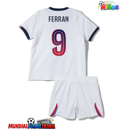 Camiseta Paris Saint-Germain Ferran Torres #9 Segunda Equipación Replica 2026-27 para niños mangas cortas (+ Pantalones cortos)